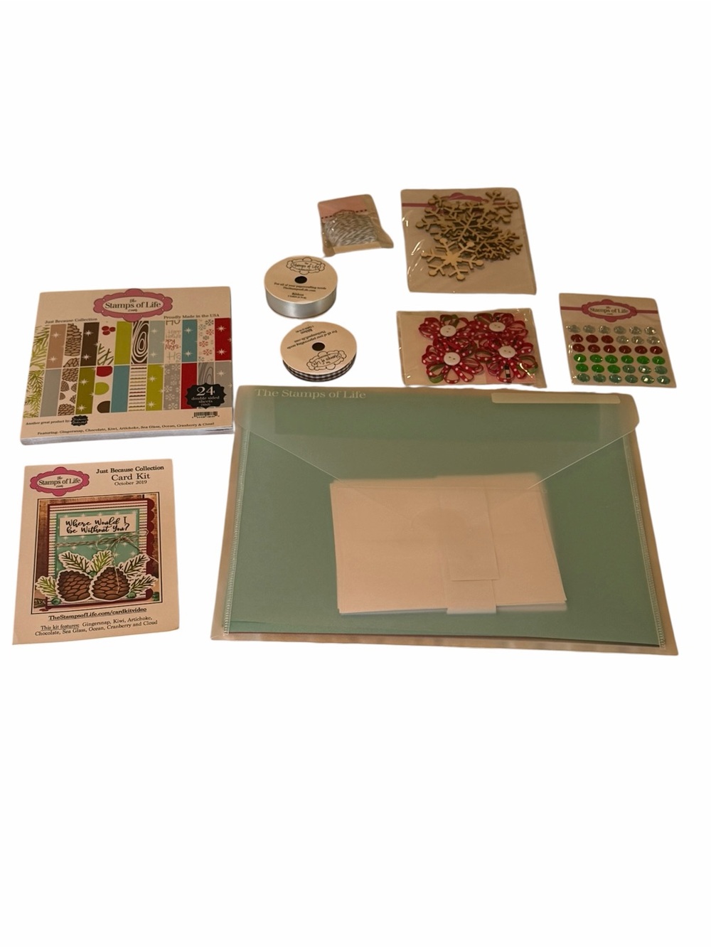 Stamps of Life Just Because Collection Card Kit October 2019 Scrapbook Craft